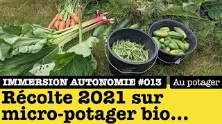 Immersion Autonomie : autonomie alimentaire : mon micro-potager bio en permaculture : récoltes 2021