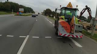 La bande cyclable (future bidir du REV Chartres) quand les engins sont dessus