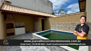 **299MIL** ULTIMA UNIDADE! CASA LADO PRAIA COM PISCINA E CHURRASQUEIRA PARA VENDA EM ITANHAÉM