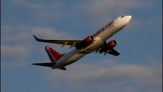 Corendon Airlines Boeing 737-8S3 TC-TJI takeoff from RWY 27 at Bremen 15.8.2011