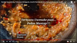 Sambel Apa adanya, Pedasnya Menggoda Jiwa!!!//Sambal As It Is, Spicy Seduces the Soul!!!