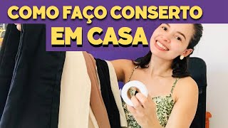 FAÇO BARRA DE CALÇA COM FITA COLANTE - O JEITO MAIS FÁCIL DE FAZER BARRA