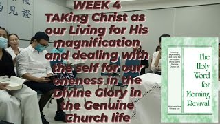 MSG.4 Concluding Word Knowing, Experiencing&Living 
theAll-inclusiveChristforthe GenuineChurchLife