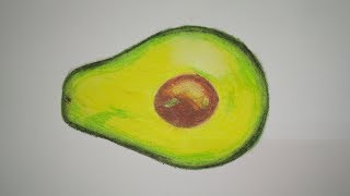 Drawing - Avocado With Oil Pastel