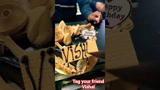 Happy birthday #shorts #ytshorts #chocolatecake #decoration #making #status #name #cake #vishal