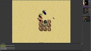 Tibia 7.4 (Calmera. Level 65 Master Sorcerer and friends does a Larva trap)