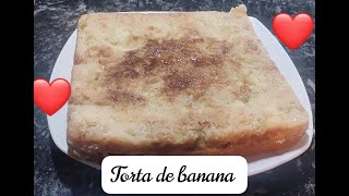 torta de banana súper simple sin horno