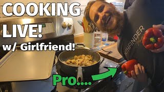 COOKING WITH MY GIRLFRIEND! - Inexperienced Couple Cooking ASMR