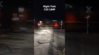 Night Train - CSX L849 at Bryan Street in Athens #nighttrain #csx @CameraBryan #horn #trainhorn