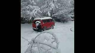 Snow donuts in a van #vanlife #offroad #tdi #syncro #cars #drifting