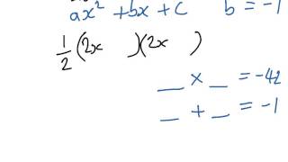 Factorising Quadratics - Fraction Method