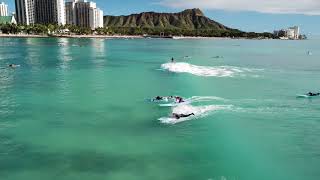 Drone surfing in Waikiki Beach, Honolulu, Oahu #1