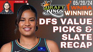 WNBA Draftkings DFS VALUE Picks & BEST Plays Of The Day | May 20