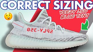 Sizing Guide for YEEZY BOOST 350 V2 BLUE TINT (2022) - Watch before ordering online #shorts