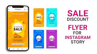 Sale Discount Flyer Design For Instagram Story | IG Story Design | Bangla Tutorial 2020