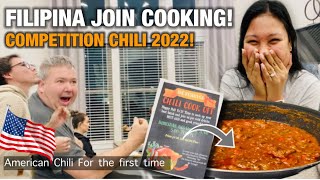 FILIPINA 1stTIME COOKING AMERICAN CHILI DISH| JOIN CHILI CONTEST AWARD #filipinamarriedtoforeigner