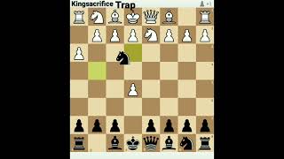 Chess Trap to win fast #chess #kingsacrifice  #shorts