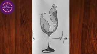 How to draw Broken glass creativity || Easy pencil sketch drawing || how to draw pencil sketches