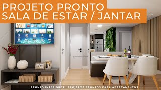 Sala estar e jantar planejada│Kreta│124S