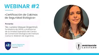 Webinar #2: «Certificación de Cabinas de Seguridad Biológica»