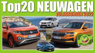 Die 20 meisstverkauften NEUWAGEN 2022 VW Tesla Skoda Cupra Dacia Toyota Fiat Seat Audi BMW