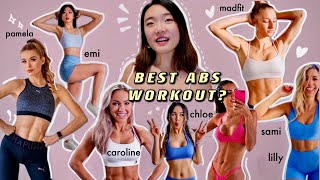 I tried and rated MOST POPULAR ABS WORKOUTS on youtube *honest review*