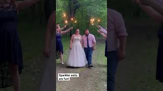 Stop and kiss! Sparkler exits are fun. Prompts for the wedding day.