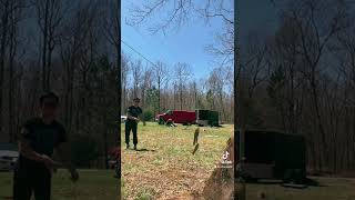 Knife throw trick shot #shorts