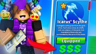 Spending $269,420 On The ICARUS SCYTHE In Blade Ball 😍