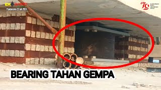 🔴 LRB Tahan Gempa Konstruksi Jembatan Pandansimo dipasang pada bagian bawah Baja CORRUGATED