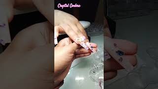 Easy crystals application #nails #acrylicnails #naildesigns #nailbling