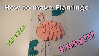 火烈鳥 手工 繪畫｜How to Make a Paper Flamingo | Paper Crafts for Kids | Origami Flamingo paper craft ideals