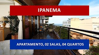 AP1653 - IPANEMA, Rua Teixeira de Melo, lindo apartamento, 02 salas, 04 quartos, 02 vagas, vista mar