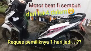 Suara Beat injeksi sesudah bongkar mesin, sparepart ori ahm semua