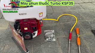 Máy phun thuốc trừ sâu, máy phun tưới rau động cơ 4 thì Turbo KSF35 bình chứa 30L | LH 0964293261