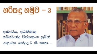 හරිසඳු හමුව 3 - හරිශ්චන්ද්‍ර විජයතුංග සන්සෝනි කොමිසමේ දී ඒ. අමිර්තලිංගම් ගේ කිරි වීදුරුවට කළ දේ