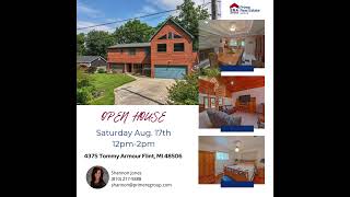 OPEN HOUSE! SATURDAY AUG 17TH 12-2PM4375 TOMMY ARMOURFLINT, MI 48506