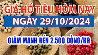 Giá tiêu hôm nay 29/10/2024: Giảm mạnh đến 2,500 đồng/kg