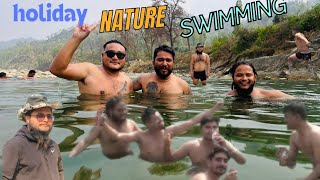 गर्मी Day special | बबई नदिमा पौडी खेल्दै nature swimming 🏊‍♂️ खत्रा रमाइलो