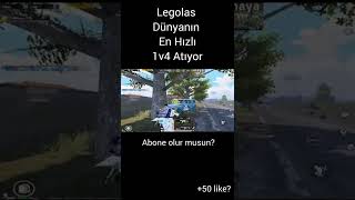 LEGOLAS DÜNYANIN EN HIZLI 1v4 ATIYOR😱#pubg #shorts #barisg #pubgmobile #mezarci #ersinyekin #legolas