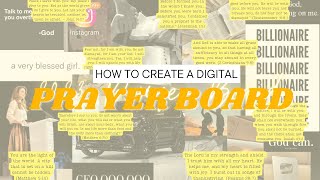 HOW TO CREATE A DIGITAL PRAYER BOARD FOR YOUR GOALS | USING CANVA AND PINTEREST