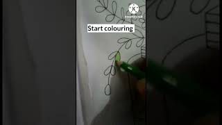 How to draw jar of flowers: tutorial||#shorts