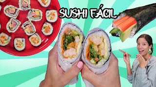 ¡HAZ SUSHI BARATO Y FÁCIL DE 3 MANERAS! (TEMAKI, MAKI, BURRITO) - La Cooquette