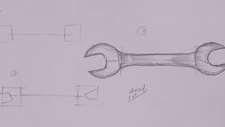 Draw the key in quick and easy steps with just one pencil