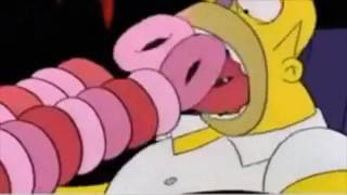 Homer eats donuts