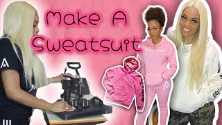 Entrepreneur Vlog | How I Make Sweatsuits | Heat Pressing | Deja Aaliyah