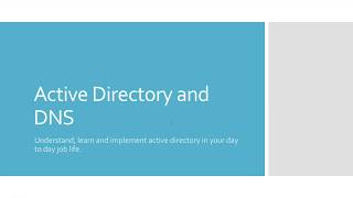 Active Directory and DNS