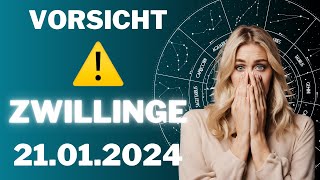 ZWILLINGE ♊️❗️DU MUSST AUFPASSEN! ❌ Horoskop - 21.Januar 2024 #zwillinge #tarot