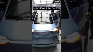 India's First Solar Car EVA #trending #automobile #solarcar #eva #shorts #viralvideo #futuretech