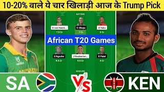 SA vs KEN Dream11 Prediction | SA vs KEN Dream11 Team | south africa vs kenya today 2nd t20i match |